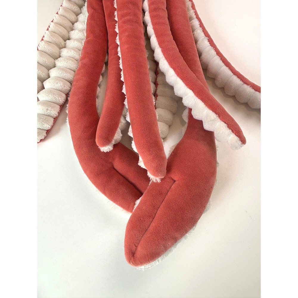 Portland Plush Sebastian Giant Squid Coral Pink Large 27" Stuffed Animal - Picture 4 of 9